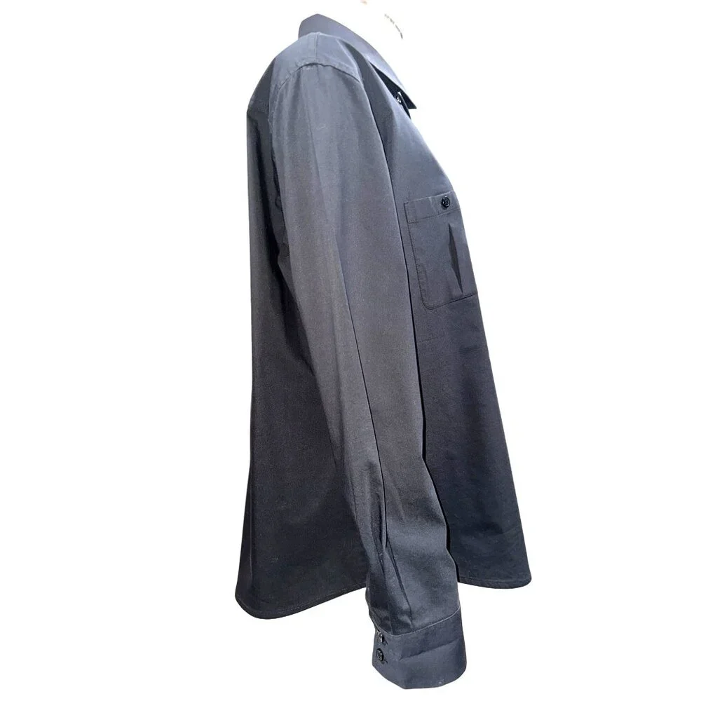 Chicos Black Button Up Tunic Shirt Chic Versatile Classic Long Sleeve Collar - Picture 4 of 9